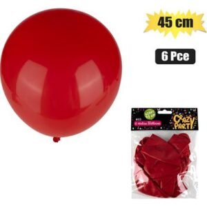 Balloons giant 6pc red f-02