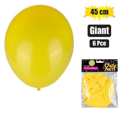 Balloons giant 6pc yellow f-02