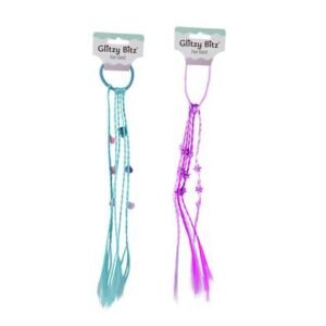 Hair band elastic w/colour-braids