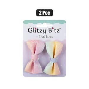 Hair bow shimmer 2pc