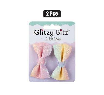 Hair bow shimmer 2pc