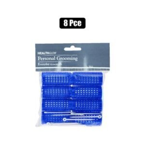 Hair curlers pl 8pc medium blue