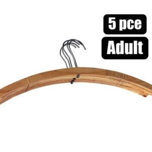 Clothes hangers wooden pack-5 single