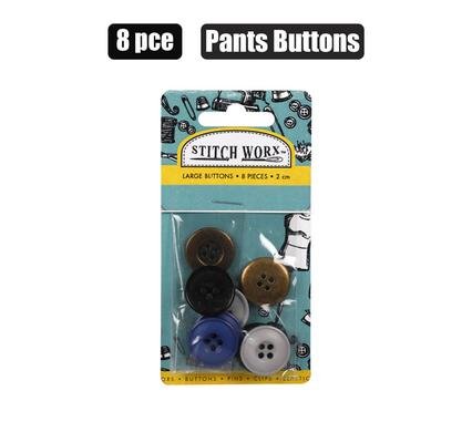 Haberdashery buttons large 8 pack