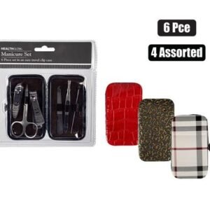 Nail manicure set 6pce in clip case