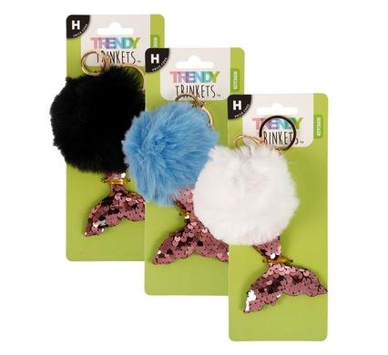 Keychain mermaid pom-pom 9cm