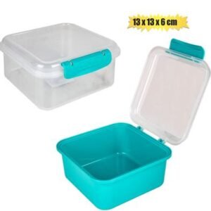 Lunch box w/clip 13x13x6cm