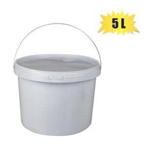 Bucket pl 5l w/lid triple lock