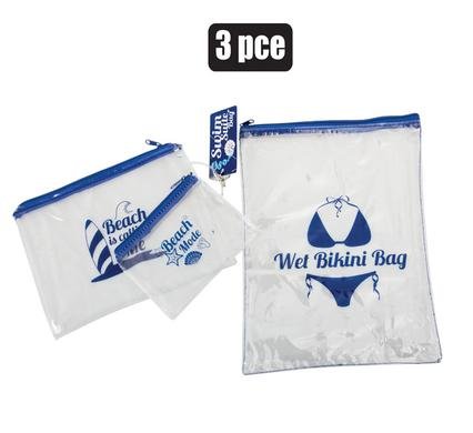 Beach bag swimwear 3pc 29x20/21x17/14x9
