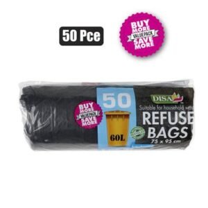 Refuse bag black 50pc 750x950mm