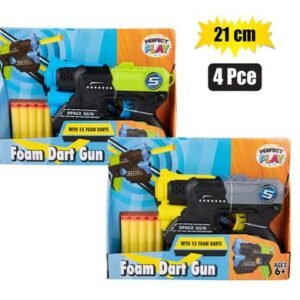Gun foam dart shoot 18cm asstd 6pc