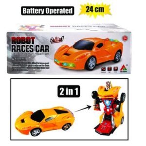 Battery operated transform robot 24cm
