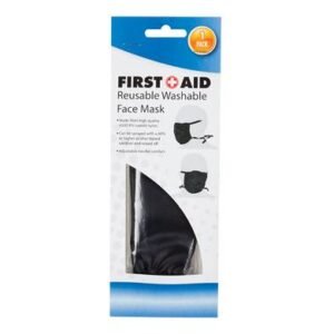 Firstaid face mask fabric washable w/tie