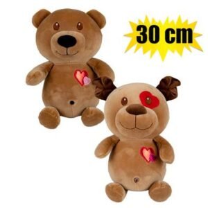 Plush love bear / dog brown 30cm
