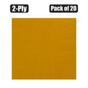 Serviettes 2ply 33cm 20pc plain yellow